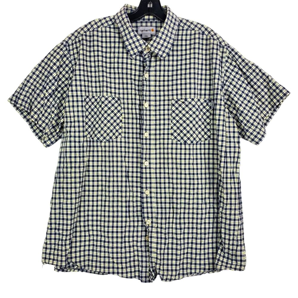 CARHARTT Shirt Mens XXL Multicolor Plaid Button Down Relaxed Fit Casual Outdoor